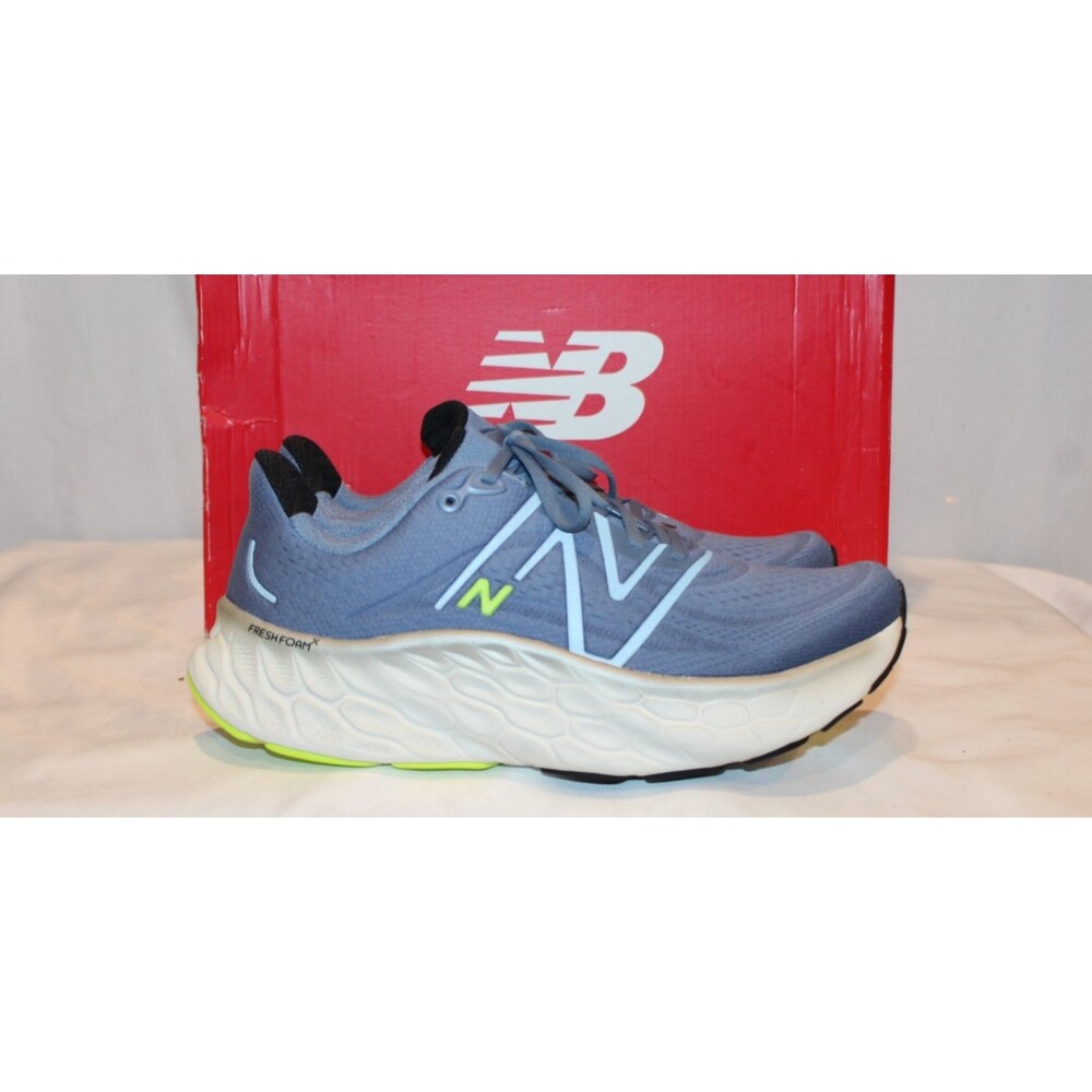 New Balance Fresh Foam X More v4 Blue Gray Men's Walking Running Shoes Sz 11